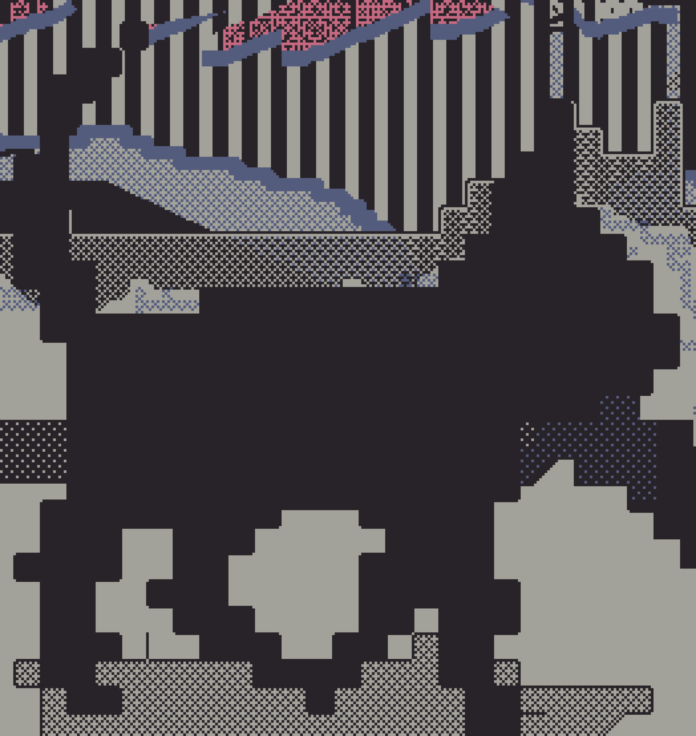 pixelated black cat